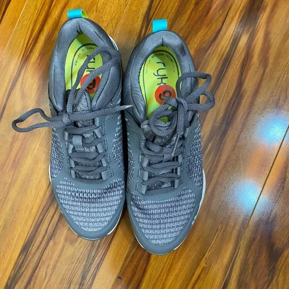 Ryka Devotion TX Training Shoes gray & teal NWOB - Picture 7 of 9